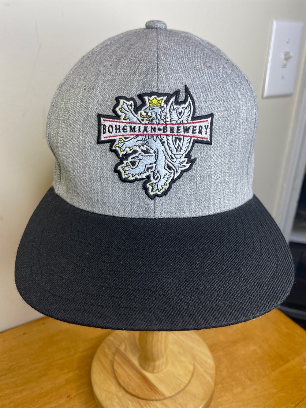 Bohemian Brewery Gray and Black Snapback Hat